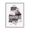 Stupell Industries Daily Glam Necessities Fashion Forward Book Stack Wall Art in Gray Frame